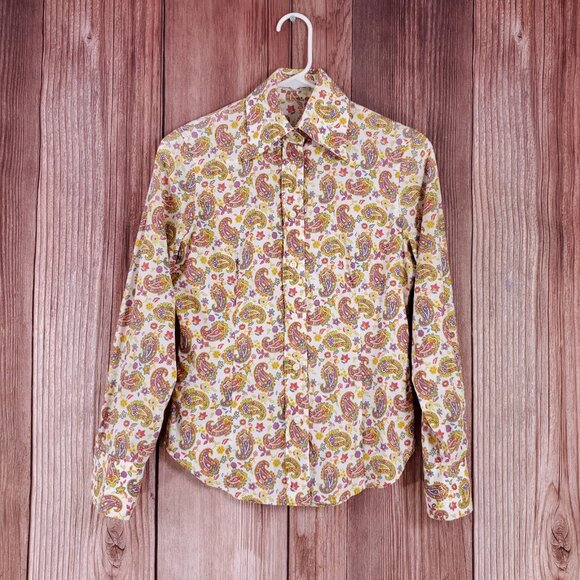 ETRO Milano Womens Size 40 US Small Paisley LS Button Up Shirt Made in Italy - Picture 3 of 14